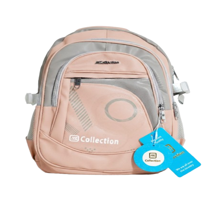 Unisex Waterproof School Backpack – Lightweight (Peach Pink)
