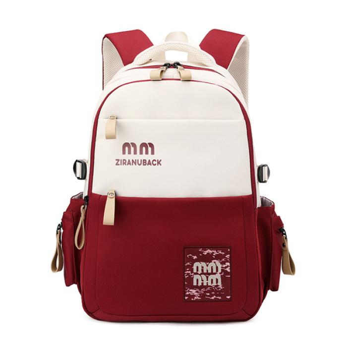 Schoolbags, College Cute Large-Capacity Backpacks, Simple Casual Backpacks(Red)