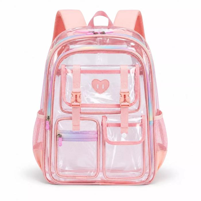 Sesame Baby Transparent Kids Backpack Pink