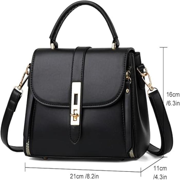 High Quality Leather Kangaroo Handbag (Black)